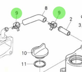 Nanni Diesel 970313507 - Hose Clamp for Cylinder Head Cover