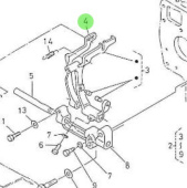 Nanni Diesel 970302033 - Speed Regulator Fork Lever for 4.190HE Engines