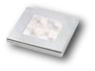 Hella Marine 2XT 980 580-261 - LED Square Lamp Warm White 12V Satin Chrome Plated Rim