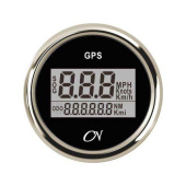 GPS Speedometer - Black Dial, Chromium Bezel, Scale 0 - 9900, Ø57 mm