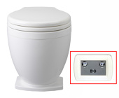 Jabsco 58500-1012 - Lite Flush Electric Toilet 12V, Dual Button Panel