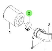 Bukh 90W12-08004 - Clamp for R210J and S270J Air Filter and Intercooler