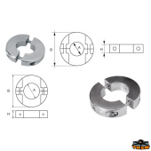 E. Polipodio Zinc Shaft Collar Anodes with Screws, Shaft Ø20–85 mm