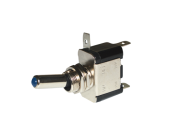 Toggle Switch, 12v, On/Off, Blue LED