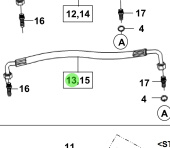 Bukh 00105-5S202 - Oil Cooler Inlet Oil Hose (1000 mm) for S270J Engines
