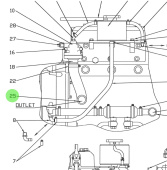 Bukh 530A1746 - Keel Cooling Hose for DV36 and DV48 Engines