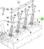 Nanni Diesel 970313508 - Injection Nozzle Holder Kit for N4.38 and 4.150HE Engines