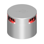 Lopolight 201-014-180-CD - Navigation Light 2NM 180° Red, Single, Silver W/Conn & Alu-Base CD