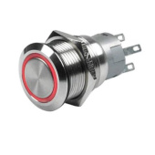 CZone MOM (On) Illuminated Push Button - Off - 3.3V - Red