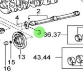 Nanni Diesel 970312105 - Balancer Shaft Thrust Washer for Crankshaft and Piston Assembly