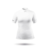 Plastimo 70877 - Eco Spandex Short Sleeve Top For Women White Size S