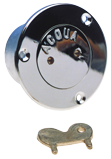 Allpa Deck Entry Chromed Brass 'Aqua', 1-1/2" Inner Thread
