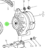 Nanni Diesel 970307194 - Alternator Pulley for HE Series Engines