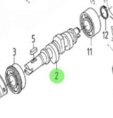 Nanni Diesel 970314197 - Fuel Injection Pump Camshaft for 3.75HE and N3.21 Engines