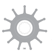 Johnson Pump 09-819B-9 - Nitrile F8 Impeller