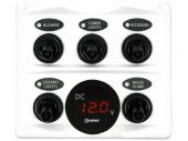 Talamex Switch Panel White With Voltmeter 12/24V