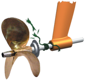 Allpa Stainless Steel 316 Rope Cutter For Propeller Shaft Ø40mm, Outer Size Ø100mm, Width 17mm