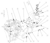 Nanni Diesel 970307445 - SUPPORT,FUEL FILTER ELEMENT H- for N2.14/2.50HE/N3.21