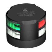 Lopolight 101-009G2S-B - 1NM Navigation Light Black Tricolor Top Anchor Strobe Horizontal