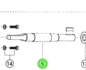 Jabsco 18753-0208 - Shaft for 30540 and 30580 Models