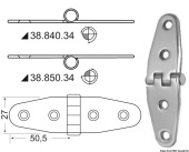 Osculati 38.850.34 - Hinge Reversed Pin 101x27 mm