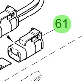 Steyr 9000132-0 - 2-Way Socket Housing With 2 Contacts for Steyr Engine Wiring