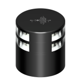 Lopolight 201-012ST-B-180-CD - Navigation Light 2NM 180° White, Double, Black W/Conn & Alu-Base CD