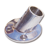 Trem AISI 316 Mirror-Polished Stainless Steel Round Base 60° for Ø22–25 mm Pipe