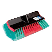 Vikan 524752 - Long Handled Scrubbing Brush + Bumper and Water Hole V-Model 25 cm