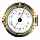 Plastimo 18683 - 4" Solid Brass Porthole Thermometer Hygrometer
