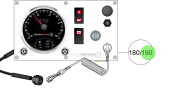 Steyr 2181440-0 - LED 12V Control Panel With 1.5 m Cable and Ignition Switch