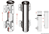 Osculati 41.168.10 - SS Rod Holder For Bulkhead Mounting 42 mm