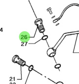 Bukh 000E6747 - Banjo Bolt for DV24RME, DV29RME, and DV32 Fuel Systems