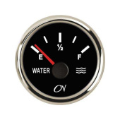 Water Meter - Black Dial, Chromium Bezel, 0-190 Ohm
