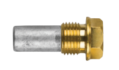 Tecnoseal Nanni Diesel Zinc Pencil Anode Ø10x17 mm with M16x1.5 Brass Plug