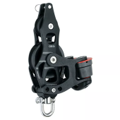 Harken 6264 - 60mm Aluminum Element Fiddle Block Swivel, Becket, Cam Cleat
