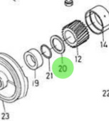 Nanni Diesel 970141522 - Crankshaft Ring 2.40 for HE and N Series Engines