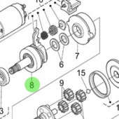 Nanni Diesel 970310976 - Starter Overrunning Clutch for N4 and TDI Engines