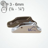 Clamcleat CL236 Racing Junior Roller Fairlead Cleats for 3–6 mm Rope
