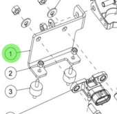 Nanni Diesel 95311059 - Air Pressure Sensor Mounting Bracket for T4 Series Engines