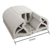 Allpa PVC Fender Profile 'Bumper', B=125mm, White (12mtr)