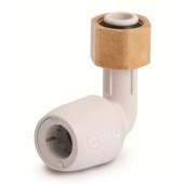 Hep2O Bent Tap Connector with Brass Nut - 1/2" x ø15 mm