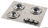Osculati 50.103.48 - Three-burner recess-fit cooktop 470 x 360 mm