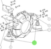 Nanni Diesel TA600V04PR - Engine Mount Kit With Adjustment Nut for T6 Engines