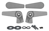 Goiot Cristal Aluminum Pair Of Inside/Outside Handles (Pair Of 2)