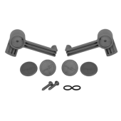 Goiot Cristal/Integration (46.33-Series) Plastic Pair Of Inside Right/Left Large Handles, With Mounting Kit (Gray)