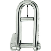 Wichard High Resistance Straight Key Pin Shackle with Bar Stainless Steel 316L