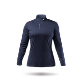 Plastimo 70289 - Women's UVActive High Collar 1/4 Zip Top Navy Size S