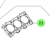 Bukh 22311-3A110 - Left-Hand Cylinder Head Gasket Grade A for S270J Engines
