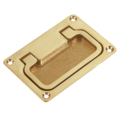 Foresti & Suardi Flush Pull Handle Polished Brass 74X50X8 mm